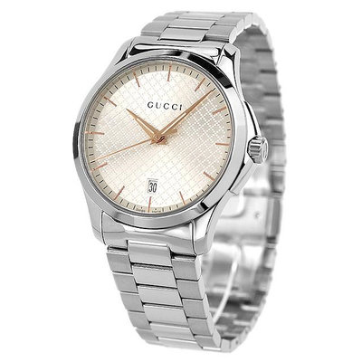 GUCCI YA1264052 古馳 手錶 40mm 銀白色面盤 不鏽鋼錶帶 女錶 男錶