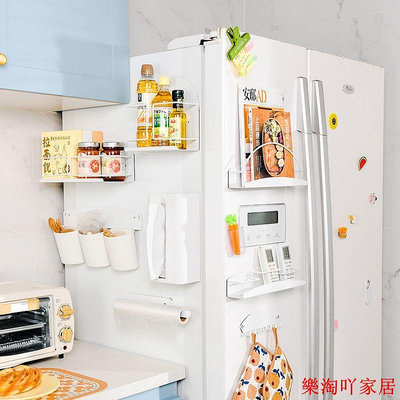 ‹磁吸收納盒›現貨 冰箱側面 置物架 家用廚房磁吸 收納架 調料保鮮膜掛架壁掛式收納盒子