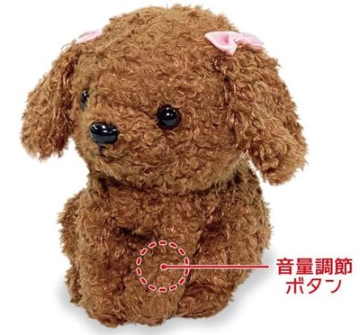 日本進口 限量品 可愛錄音狗狗紅貴賓犬娃娃毛絨毛玩偶錄製聲音布偶娃娃擺飾擺設品生日送禮禮品