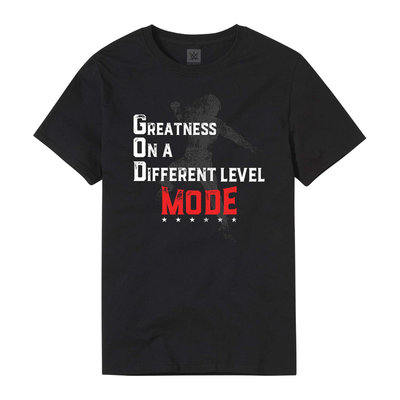 WWE  Roman Reigns "G.O.D. Mode" T-Shirt 黑色款短袖 短t 衣服