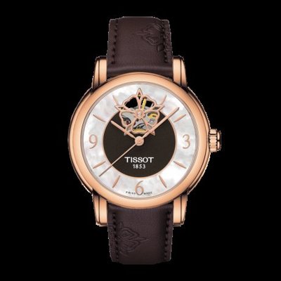 Tissot 天梭心媛系列皮帶80機芯機械女腕錶 T0502073711704