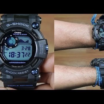 【金台鐘錶】CASIO卡西歐G-SHOCK 潛水用 電波錶 FROGMAN 蛙王 黑x藍GWF-D1000B-1