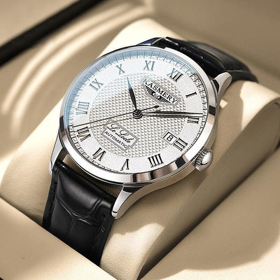 現貨男士手錶腕錶官網瑞士力洛克男士手錶新款商務鏤空全自動機械錶