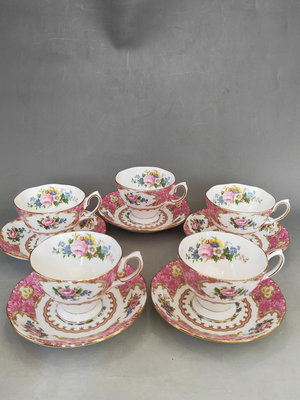 日本回流 Royal albert 皇家阿爾伯特 咖啡杯 紅茶杯 下午茶杯碟套裝 五客