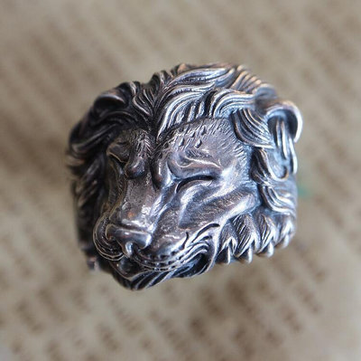 創客優品 FAL悲傷的獅子 銀戒指 獅子戒指  鐵頭的店YS500