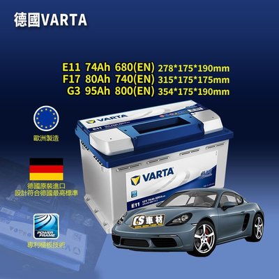 CS車材-VARTA 華達電池 PORSCHE CAYMAN/MACAN/PANAMERA 非韓製 代客安裝