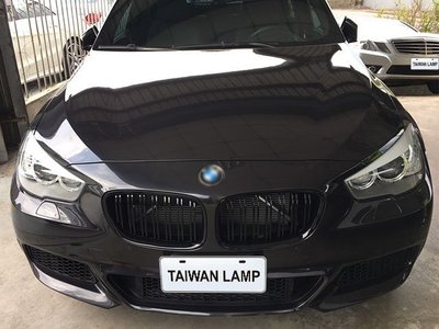 《※台灣之光※》全新BMW F07專用雙線M5樣式亮黑亮光黑水箱罩鼻頭組GT535 510i 5GT 530D 535I