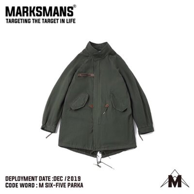 【希望商店】【3折】MARKSMANS Ｍ SIX-FIVE PARKA 軍事 M-51 魚尾 夾克