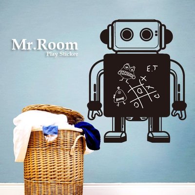 ☆ Mr.Room 空間先生創意 壁貼 機器人留言板 (DC007) 買就送CKS擦擦筆 留言板 便利貼 黑板貼 粉筆