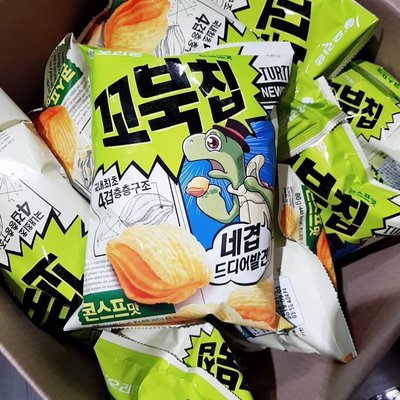匯盈一館~韓國超熱賣烏龜餅乾80克~玉米濃湯/玫瑰鹽味 ~現貨