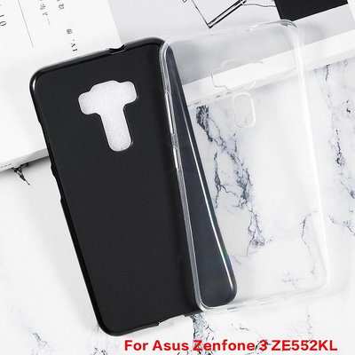 華碩 ZenFone 3 ZE552KL 手機殼黑色透明軟 TPU 矽膠全保護套適用於華碩 ZenFone 3 ZE55