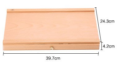 單層櫸木抽屜画盒画板