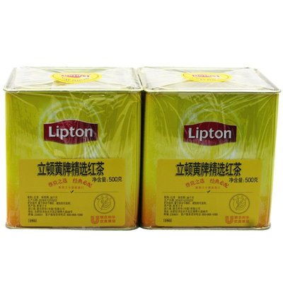 【紅茶】進口立頓紅茶黃牌精選紅茶500g小黃罐 錫蘭紅茶斯里蘭卡茶葉