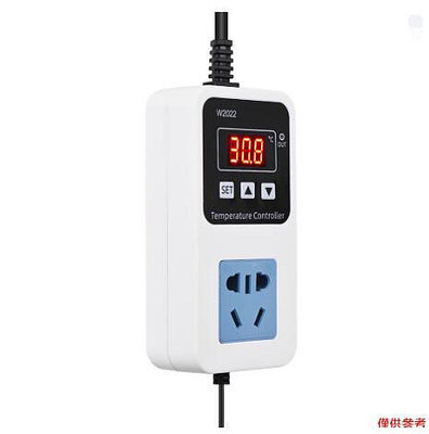 電子溫控器插座 W2022 智能數顯溫度控制器 掛壁式控溫器  110V-220V