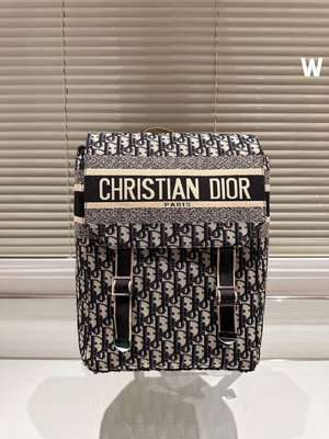 【二手包包】Oblique 老花與經典迪奧老花滿印帆布雙肩包 非常好看#dior包包 Dior迪奧雙肩包既高NO123179