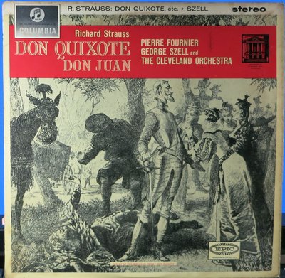 黑膠 Szell Fournier Strauss Don Quixote 唐吉訶德 英Columbia 藍底銀圈首版