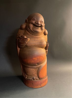 【藏拙堂】老竹雕 彌勒佛（高39cm）