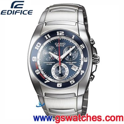 【金響鐘錶】全新CASIO EF-510D-2A,公司貨,EDIFICE,計時碼錶,時尚男錶,鬧鈴,日期顯示