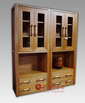 [紅蘋果傢俱] L2-1 書櫃 100%台灣製造 客制 原木實木 書桌 邊櫃 置物櫃 地櫃  黃花梨 黃檀