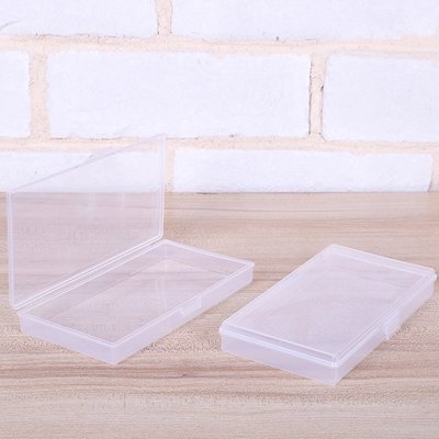 長方形透明PP盒子 翻蓋連體 白色塑料盒 小產品包裝收納盒 小鎖盒 配件盒 小物盒