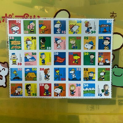 日本 三麗鷗 sanrio-kitty - snoopy 史奴比 郵票貼紙/貼紙 (早期/絕版)
