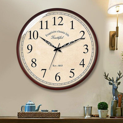 自動對時電波鐘表客廳靜音輕奢掛鐘精工機芯創意裝飾掛表家用時鐘