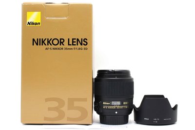 【高雄青蘋果3C】Nikon AF-S 35mm f1.8 G ED FX 全幅 定焦鏡 公司貨 二手鏡頭#78871