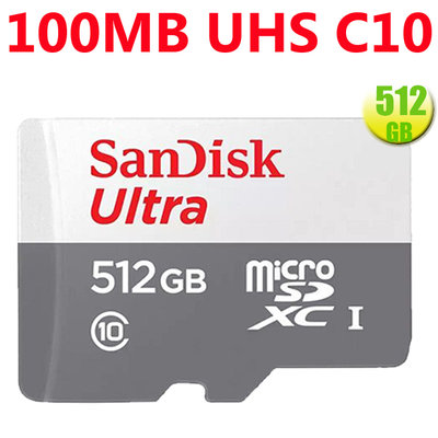 SanDisk 512GB 512G microSDXC【100MB/s】Ultra microSD UHS-I C10