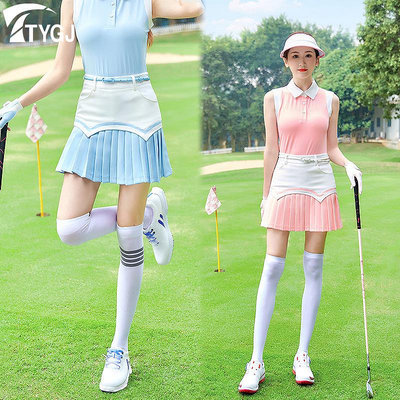 高爾夫服裝 新款高爾夫裙子半身裙百褶裙春夏季女裝網球裙褲運動防走光短裙