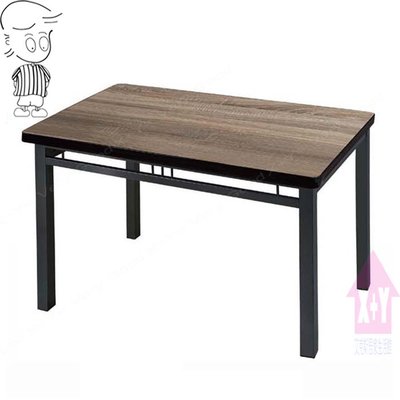 【X+Y】艾克斯居家生活館     餐桌椅系列-艾成 4*2.5尺餐桌(602烤黑腳/木心板).適合居家營業用.摩登家具