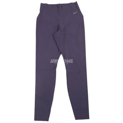 [歐鉉]NIKE DRY 灰紫 小LOGO 訓練 腰部口袋 緊身褲 運動長褲 女生 DQ6014-015