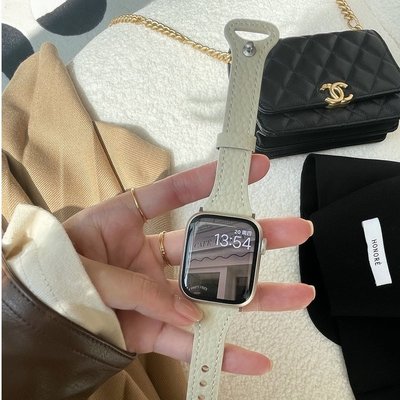 荔枝紋小牛皮小蠻腰錶帶 適用於iWatch蘋果手錶帶