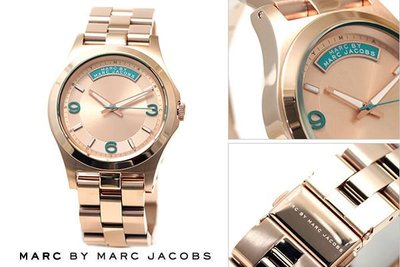 MARC BY MARC JACOBS ► 金色×土耳其藍綠色Baby Dave 40MM手錶 中性錶 ｜100%全新正品｜特價!