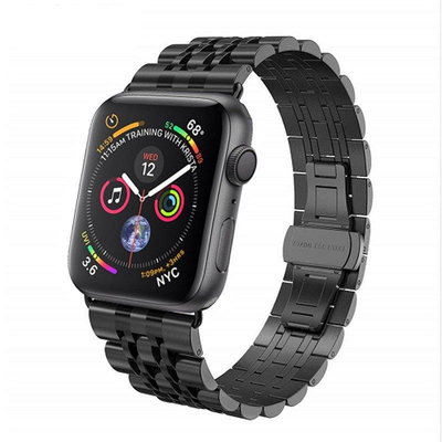 apple watch 40mm 42mm series5金屬不銹鋼表帶 蘋果不銹qw【飛女洋裝】