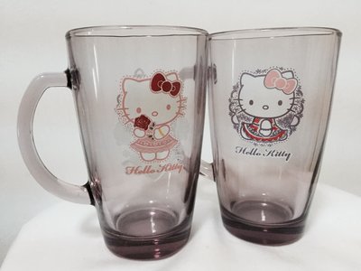 2013 Hello Kitty 40週年情人節限量版玻璃馬克對杯