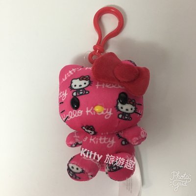 [Kitty 旅遊趣] Hello Kitty 絨毛玩偶吊飾附鎖圈 凱蒂貓 娃娃吊飾 包包吊飾 鎖匙圈 禮物
