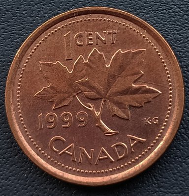 加拿大 CANADA   1999年   伊莉沙白世   1分   銅幣   2261
