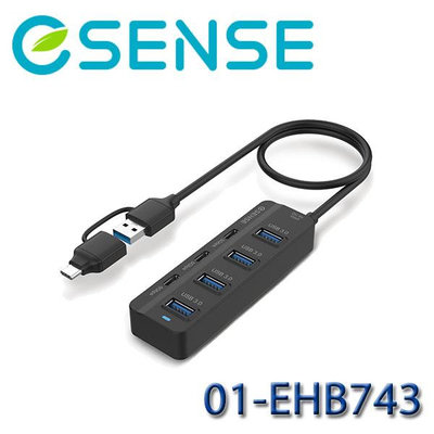 【MR3C】含稅 eSENSE 逸盛 B743 H743 4A+3C 7 Port USB3.0集線器 HUB