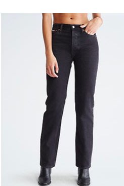 Calvin Klein Uplift Straight Fit Black Jeans