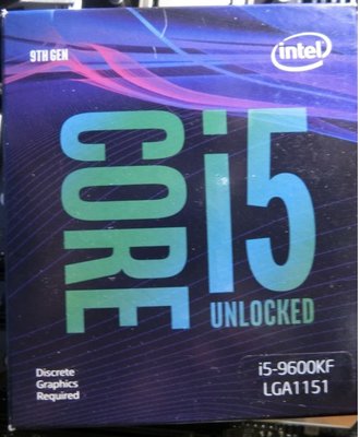 intel i5 9600kf盒裝cpu