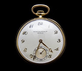 【品味來自於素養】Patek Philippe 百達翡麗古董懷錶、錶徑45mm、18K黃金、寶璣字寶璣針、PP-234