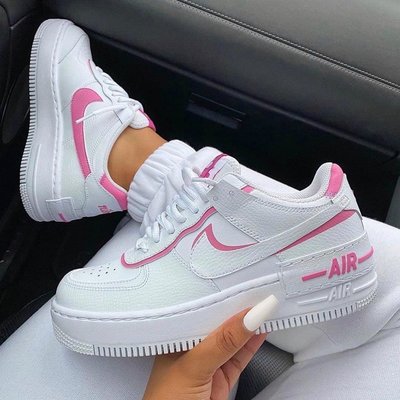 Nike Air Force 1 AF1 Shadow SE 白粉色 粉紅 CI0919 拼接 女鞋 乾燥玫瑰 孫芸芸