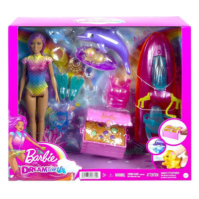 Ken &amp; Barbie #HBW90_ 動畫系列芭比娃娃 - 芭比之夢托邦 _ 2022 海洋美人魚芭比＋水上摩托車