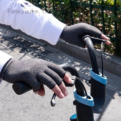 戶外運動健身手套 壓力半指手套 男女騎行防滑保暖關節開車手套-無印量品