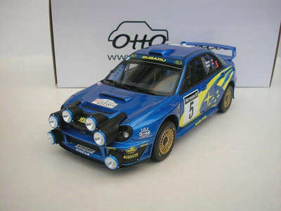 OTTO 1 18  速霸路翼豹拉力賽車模型 Subaru Impreza #5 WRC 2001