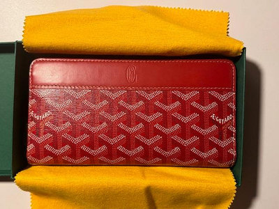Goyard Matignon GM Wallet 紅色長夾