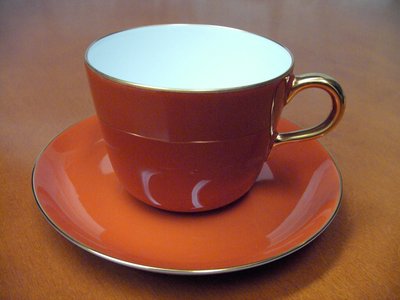 日本製 OKURA 大倉陶園 早餐杯(紅) 1客/2pcs（特價品）