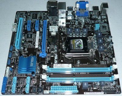 華碩P8H61-M/BM6630/DP_MB主機板《支援2代、3代處理器》USB3.0、DDR3 RAM、良品附擋板