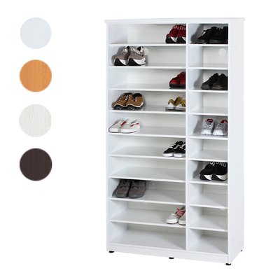【在地人傢俱】20 環保塑鋼系列-白橡/木紋/白色/胡桃色3.2尺開棚鞋櫃/十層開放鞋櫃 GT060-05