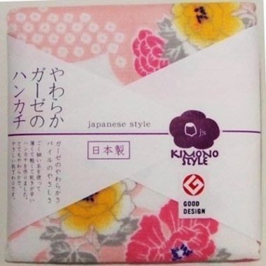 JS-3534 日本紗布方巾 仕女手巾 手帕 日式花紋